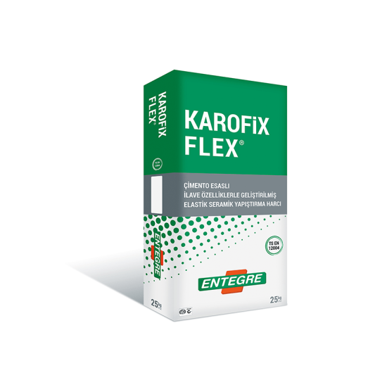 Entegre - Karofix Flex - Çimento Esaslı, İlave Özelliklerle Geliştirilmiş Seramik Yapıştırma Harcı