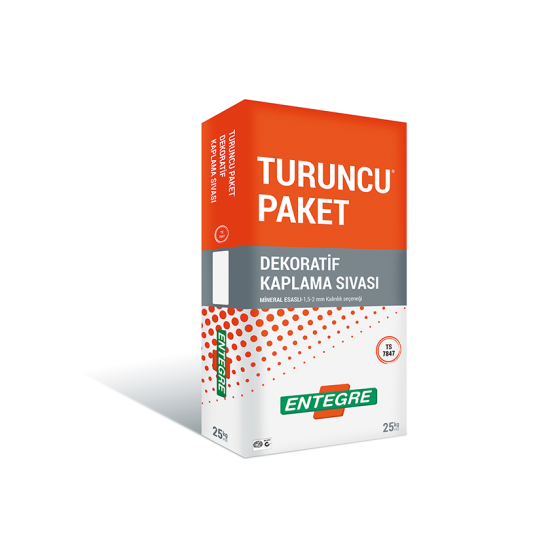 ENTEGRE - Turuncu Paket Dekoratif Kaplama Sıvası (Kalınlık : 1,50 mm)