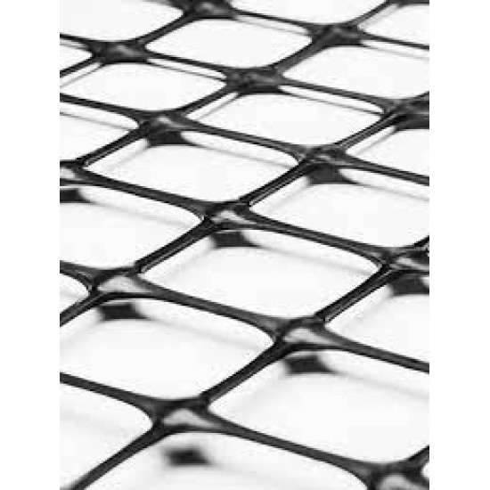 Gözenek Boyutu 40 x 40 mm, Çekme Dayanımı 20 kn/m (Her iki yönde) Extrude Geogrid Zemin Güçlendirme Sistemleri (Ara değerler için enterpolasyon yapılır)