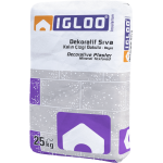 Fixa Yapı Kimyasalları - Igloo Dekoratif Sıva C40 - Kalın Çizgi Dokulu - Beyaz