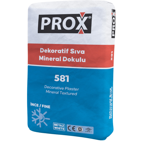 Fixa Yapı Kimyasalları - Prox 581 - Dekoratif Sıva Mineral Dokulu - Beyaz (İnce)