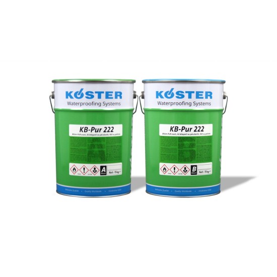 Köster - KB-Pur 222 (İki Bileşenli) - Bitum-PUR Esaslı %2000 Elastik Likit Su Yalıtımı