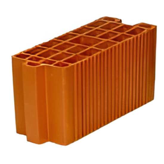 Kudret Tuğla - 10'luk Geçmeli Tuğla - 250 x 100 x 190 mm Ebatlarında Düşey Delikli Tuğla