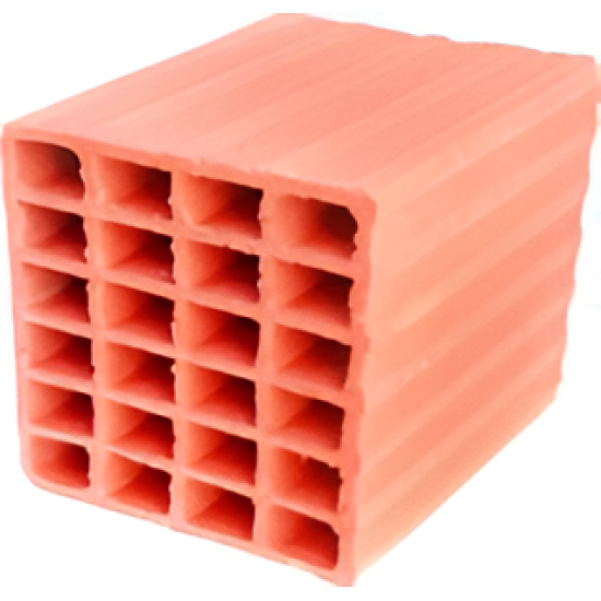 Kudret Tuğla - 24'lük Tuğla - 235 x 240 x 180 mm Ebatlarında Yatay Delikli Tuğla