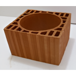 Kudret Tuğla - 26 x 26'lık Yuvarlak Baca Tuğlası - 260 x 260 x 190 mm Ebatlarında