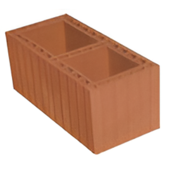 Kudret Tuğla - 30 x 19'luk Şönt Baca Tuğlası - 300 x 190 x 190 mm Ebatlarında