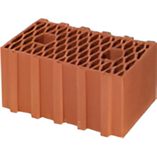 Kudret Tuğla - 38'lik Petek İzolasyon Tuğlası - 250 x 380 x 190 mm Ebatlarında Düşey Delikli İzo Tuğla