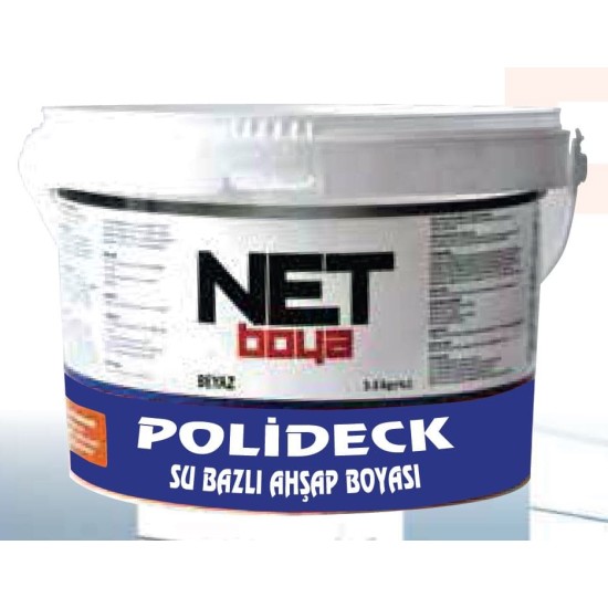 Net Boya - Polideck Polimer Esaslı Su Bazlı Ahşap Boyası