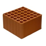 Ortaş Tuğla - 230 x 230 x 130 mm Ebatlarında Yığma Düşey Yuvarlak Delikli Tuğla