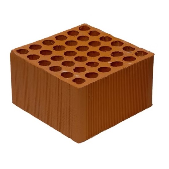 Ortaş Tuğla - 230 x 230 x 130 mm Ebatlarında Yığma Düşey Yuvarlak Delikli Tuğla