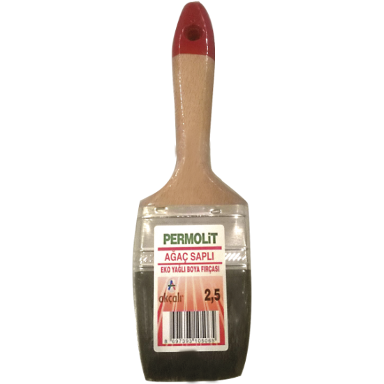 Permolit - Ahşap Saplı Ekonomik Yağlı Boya Fırçası
