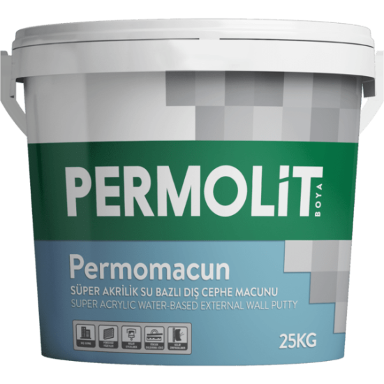Permolit - Permomacun Süper Akrilik Su Bazlı Dış Cephe Macunu