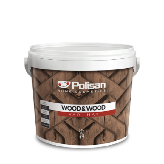 POLİSAN - Wood&Wood Anti Aging Ahşap Verniği Yarı Mat Su Bazlı