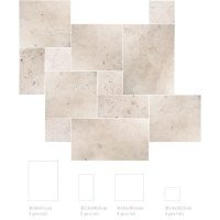 Sesemar Mermer - Medium Travertine Tumbled French Pattern - Traverten