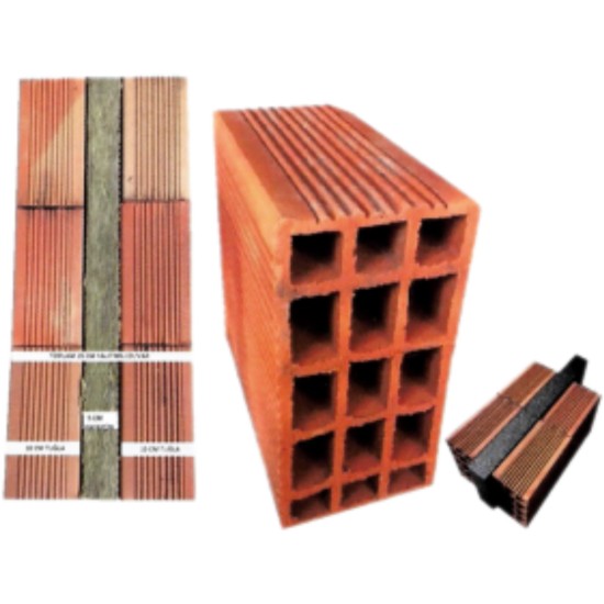 Tekinler Baf Tuğla - 10'luk Blok Tuğla - 190 x 100 x 190 mm Ebatlarında Yatay Delikli Tuğla
