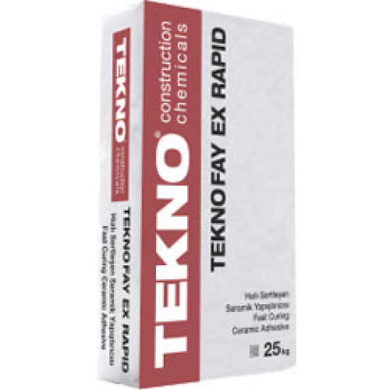 Tekno Yapı Kimyasalları - Teknofay Ex Rapid - Hızlı Sertleşen Seramik Yapıştırıcı