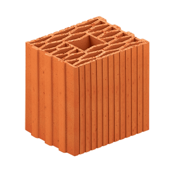 Zümrüt Kiremit Tuğla - İzoblok 15 Tuğla - 250 x 150 x 235 mm Ebatlarında Düşey Delikli Tuğla