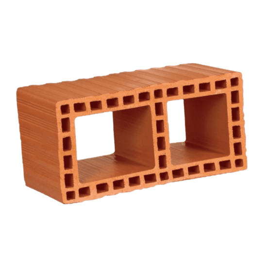 Zümrüt Kiremit Tuğla - 20'lik Shunt Baca Tuğlası - 190 x 390 x 190 mm Ebatlarında