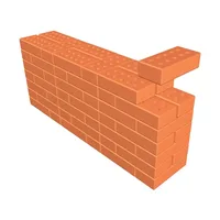 Çenesizler Toprak - Kiremit Tuğla - Küçük Pres Tuğla Düz - 190 x 90 x 50 mm Ebatlarında Pres Tuğla