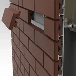 Kahverengi Renkte, 16-30 mm Kalınlıkta, Yüzey Alanı ≤ 0.15 m² Giydirme Cephe Tuğlası