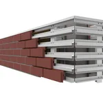 Kırmızı Renkte, 16-30 mm Kalınlıkta, Yüzey Alanı > 0.15 m² Giydirme Cephe Tuğlası