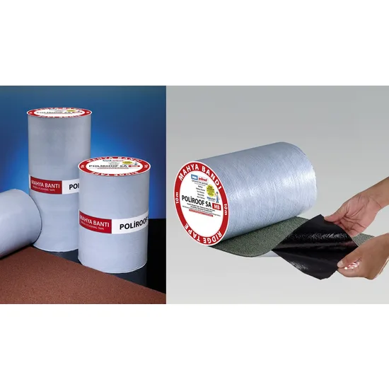 Btm Yalıtım - Poliroof SA MB 50 cm Mahya Bandı - 3,3 mm Kalınlıkta 50 cm Genişliğinde Mahya Bandı