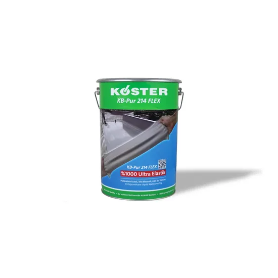 Köster - KB-Pur 214 Flex - %1000 Ultra Elastik Poliüretan 1K Likit Su Yalıtımı Köster - KB-Pur 214 Flex - %1000 Ultra Elastik Poliüretan 1K Likit Su Yalıtımı