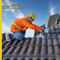 Demir Oksit Boyalı Beton Kiremitlerle Çift Latalı Sistem Çatı Örtüsü Malzemesi Hariç İşçilik Yapılması