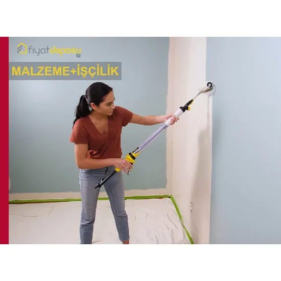 Saten Alçılı ve Alçıpanel İç Cephe Yüzeylerinin Astar Uygulanarak İki Kat Sentetik Esaslı Mat İç Cephe Boyasıyla Boyanması Malzeme Dahil Yapılması Fiyatı