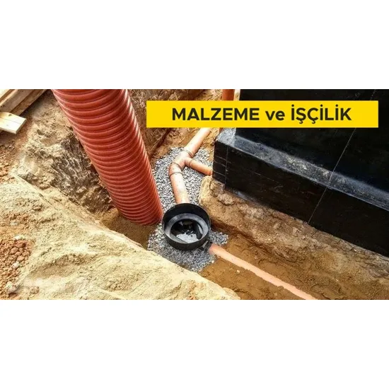 Ø 100 mm anma çaplı, PVC esaslı koruge drenaj borusunun temini ve yerine dösenmesi (Malzeme Dahil)