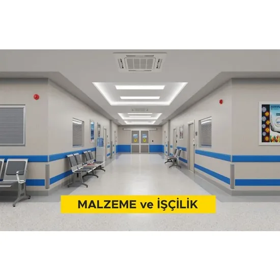 Laminat kaplamalı duvar koruma bantı yapılması (Malzeme Dahil)
