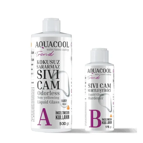 Aquacool Trend - Kokusuz Sararmaz Sıvı Cam ( Çift Bileşenli ) - Vernik