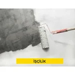 Mevcut alçı astar (perdah) üzerine üç kat yağlı boya yapılması (Malzeme Hariç) (İşçilik)