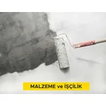 Mevcut alçı astar (perdah) üzerine üç kat yağlı boya yapılması (Malzeme Dahil)