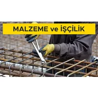 Ø 14 - Ø 28 mm nervürlü beton çelik çubuğu, çubukların kesilmesi, bükülmesi ve yerine konulması. (Malzeme Dahil)