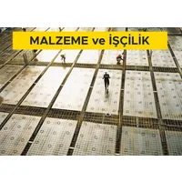 Nervürlü çelik hasırın yerine konulması 1,500-3,000 kg/m2 (3,000 kg/m2 dahil) (Malzeme Dahil)