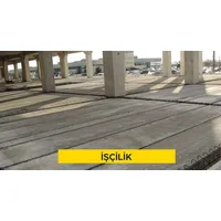 24 cm kalınlığında önyapımlı, öngerilmeli, boşluklu taşıyıcı beton döşeme elemanları ile döşeme yapılması. (Malzeme Hariç) (İşçilik)