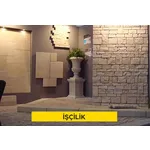 (37,5x11,5x19 cm) ebadında kireç kum taşı ile 11,5 cm kalınlıkta duvar yapılması (tutkallı uygulama) (Malzeme Hariç) (İşçilik)