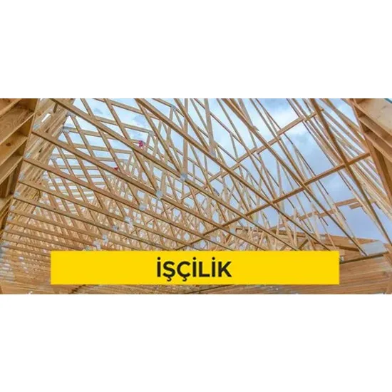 Ahşaptan makaslı çatı yapılması (Malzeme Hariç) (İşçilik)
