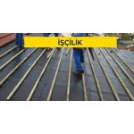 Eğimli çatılarda, çatı örtüsü altına, 3 mm kalınlıkta plastomer esaslı, cam tülü taşıyıcılı polimer bitümlü örtü (-10 °C soğukta bükülmeli) ile su yalıtımı yapılması (Malzeme Hariç) (İşçilik)