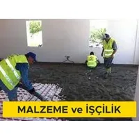 Harç içine karışan maddelerle yalıtım şapı yapılması (normal priz alan su geçirimsizlik katkısı ile) (Malzeme Dahil)