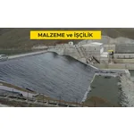 1,5 mm kalınlıkta, LDPE esaslı, (düz tip yada sinyal tabakalı) jeomembran ile su yalıtımı yapılması (Malzeme Dahil)