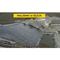 1,5 mm kalınlıkta, LDPE esaslı, (düz tip yada sinyal tabakalı) jeomembran ile su yalıtımı yapılması (Malzeme Dahil)
