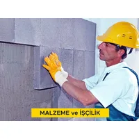 2,5 cm kalınlığındaki ekstrüde polistren köpük levha üzerine alçıpan levha yapıştırarak duvarda ısı yalıtımı yapılması (kat yüksekliği 3,5 m’den az olan duvarlarda kullanılmak üzere) (Malzeme Dahil)