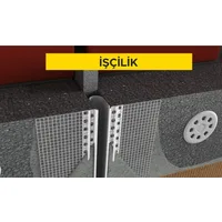 3 cm ile 5 cm (5 cm dahil) arası dilatasyon açıklıkları için kauçuk nem bariyerli pvc esaslı dilatasyon profilinin (fileli) temini ve yerine tespit edilmesi (Malzeme Hariç) (İşçilik)
