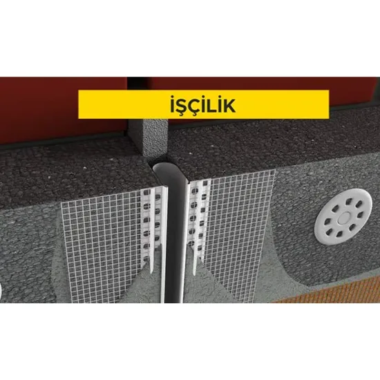 3 cm ile 5 cm (5 cm dahil) arası dilatasyon açıklıkları için kauçuk nem bariyerli pvc esaslı dilatasyon profilinin (fileli) temini ve yerine tespit edilmesi (Malzeme Hariç) (İşçilik) 3 cm ile 5 cm (5 cm dahil) arası dilatasyon açıklıkları için kauçuk nem bariyerli pvc esaslı dilatasyon profilinin (fileli) temini ve yerine tespit edilmesi (Malzeme Hariç) (İşçilik)
