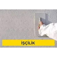 Hazır (fabrikasyon) kaba/ince sıva harcı (TI, WI, CSI) ile iç veya dış yüzeylere 2 cm kalınlıkta sıva yapılması (Malzeme Hariç) (İşçilik)