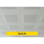 30x30cm ebadında 0,50mm kalınlığında minimum 20 mikron elektrostatik toz boyalı (polyester esaslı) arka yüzü akustik kumaş kaplı delikli alüminyum plakadan (EN AW 3000 serisi) oturmalı sistem asma tavan yapılması (Malzeme Hariç) (İşçilik) 30x30cm ebadında 0,50mm kalınlığında minimum 20 mikron elektrostatik toz boyalı (polyester esaslı) arka yüzü akustik kumaş kaplı delikli alüminyum plakadan (EN AW 3000 serisi) oturmalı sistem asma tavan yapılması (Malzeme Hariç) (İşçilik)