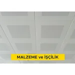 30x30cm ebadında 0,50mm kalınlığında minimum 20 mikron elektrostatik toz boyalı (polyester esaslı) arka yüzü akustik kumaş kaplı delikli alüminyum plakadan (EN AW 3000 serisi) oturmalı sistem asma tavan yapılması (Malzeme Dahil) 30x30cm ebadında 0,50mm kalınlığında minimum 20 mikron elektrostatik toz boyalı (polyester esaslı) arka yüzü akustik kumaş kaplı delikli alüminyum plakadan (EN AW 3000 serisi) oturmalı sistem asma tavan yapılması (Malzeme Dahil)