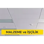 60x60cm ebadında 0,50mm kalınlığında minimum 20 mikron elektrostatik toz boyalı (polyester esaslı) deliksiz sıcak daldırma galvanize sac plakadan sarkmalı sistem asma tavan yapılması (Malzeme Dahil) 60x60cm ebadında 0,50mm kalınlığında minimum 20 mikron elektrostatik toz boyalı (polyester esaslı) deliksiz sıcak daldırma galvanize sac plakadan sarkmalı sistem asma tavan yapılması (Malzeme Dahil)